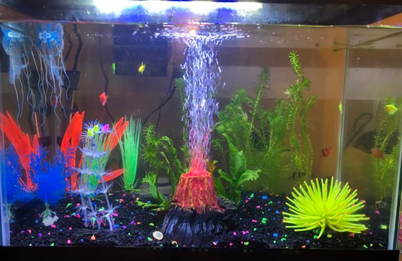 space fish tank decorations